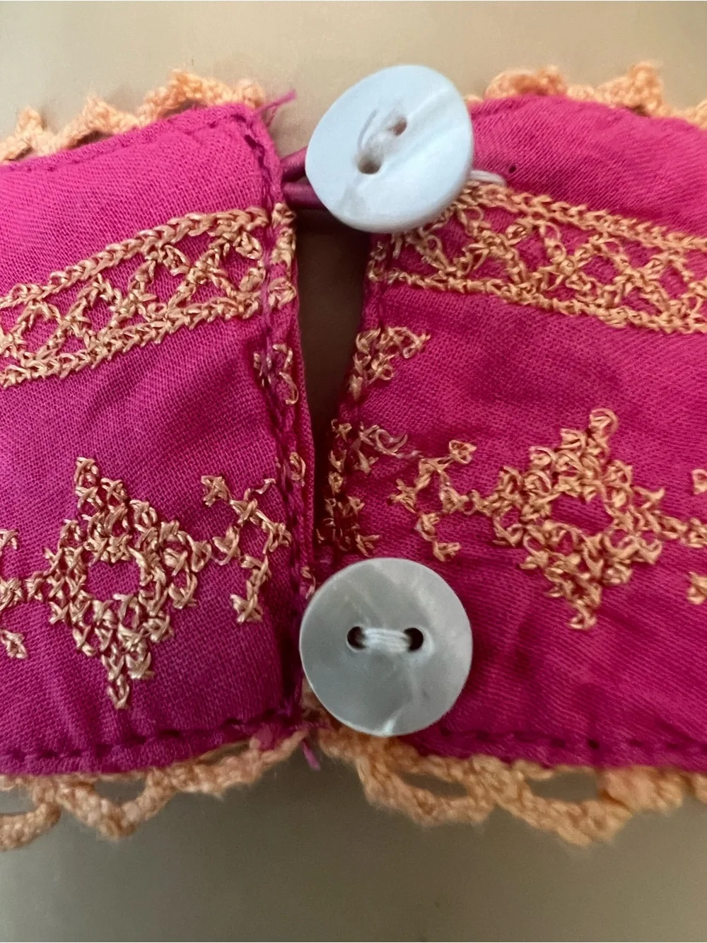 Free People Pink Halter Tank Top with Gold Embroidery